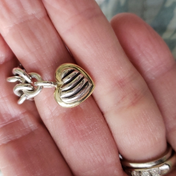 David Yurman Cable Heart Toggle Bracelet 18K-925 31 Gms - Picture 6 of 6